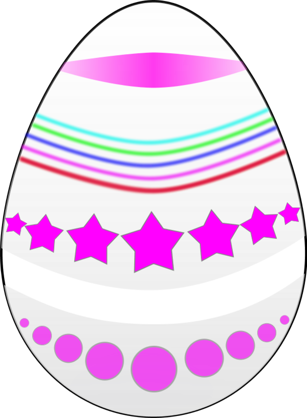 Easter Egg Painted - Star (600x817)