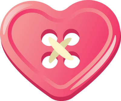 Baby - Heart Shape Button Clipart (400x335)