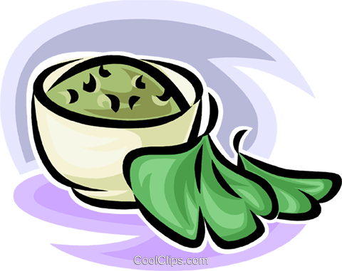 Guacamole Dip Royalty Free Vector Clip Art Illustration - Guacamole (480x381)