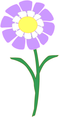 Flower Graphic And Clipart - Aster Flower Clip Art (250x493)