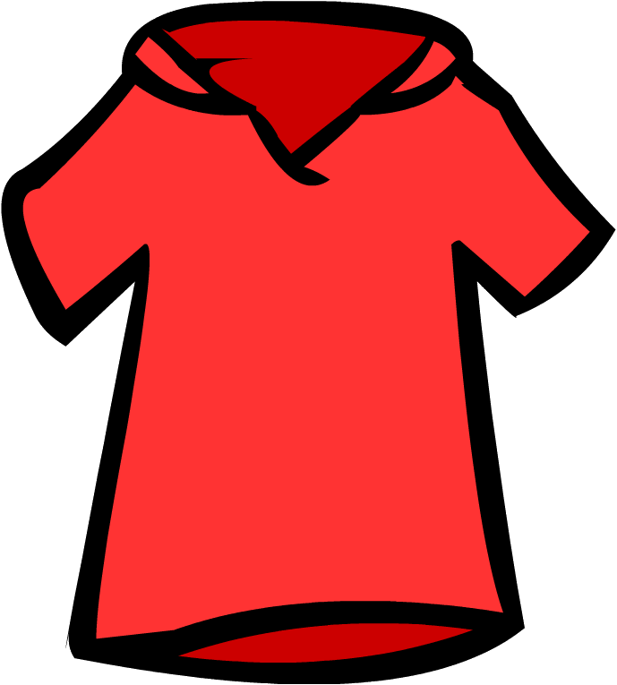 Old Red Polo Shirt - Club Penguin Polo Shirt (689x765)