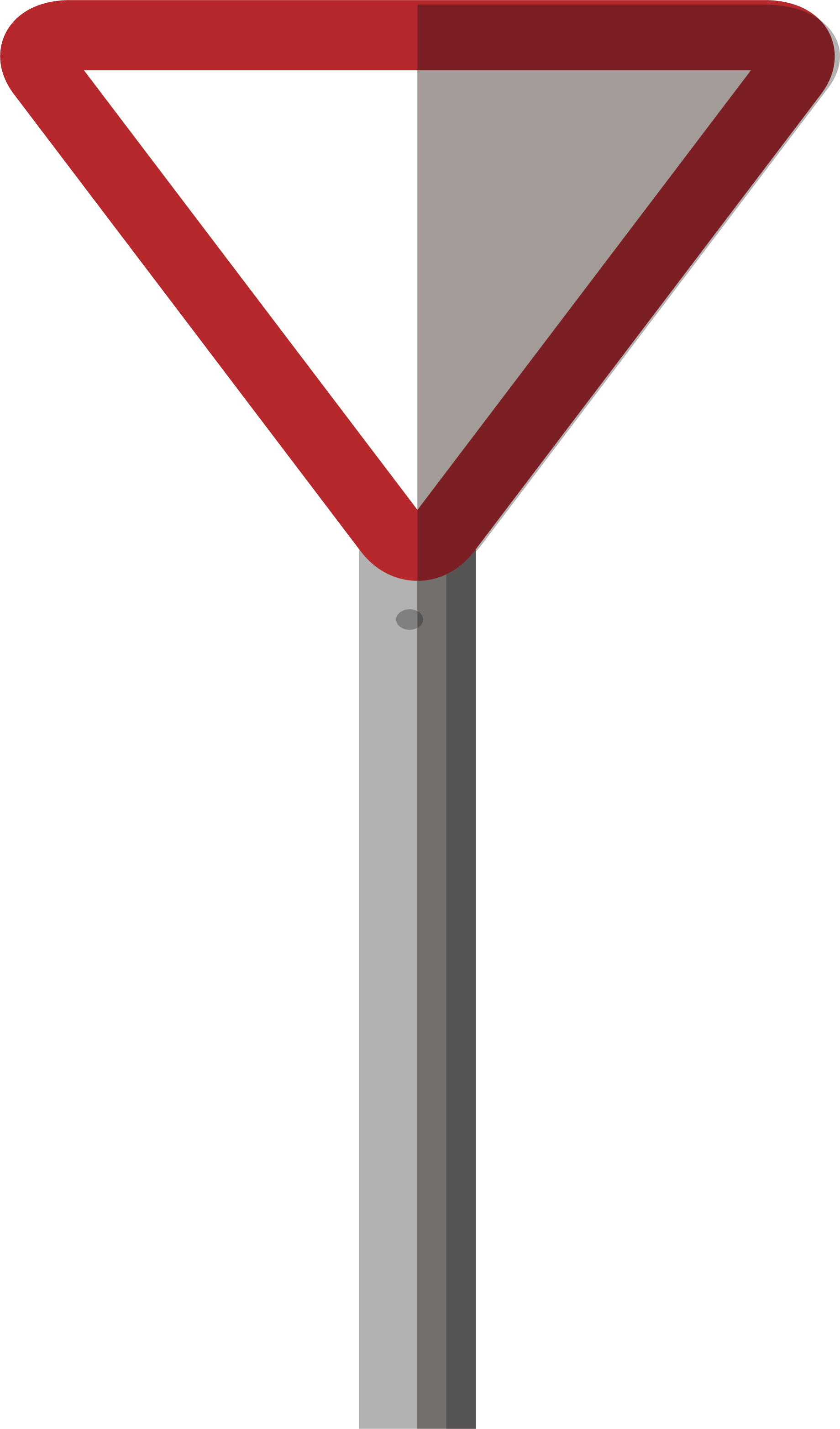 Red Border Triangle Road Sign - Traffic Sign (1840x3129)
