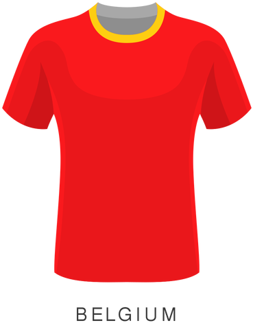 Belgium World Cup Football Shirt Cartoon Transparent - Cartoon Shirt Png (512x512)