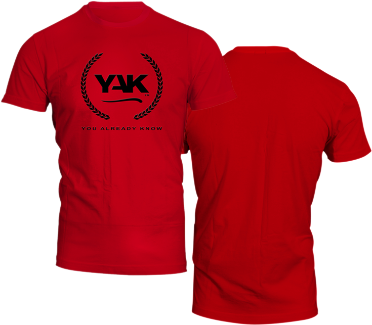 Yak Stylish Short Sleeve T Shirt 4 2 Red Front Back - T-shirt (1038x924)
