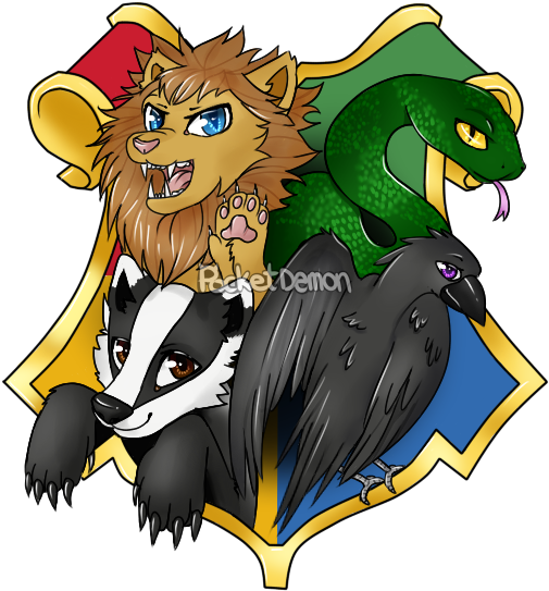 Harry Potter Crest T-shirt Design By Pocketdemon - Cartoon (539x610)
