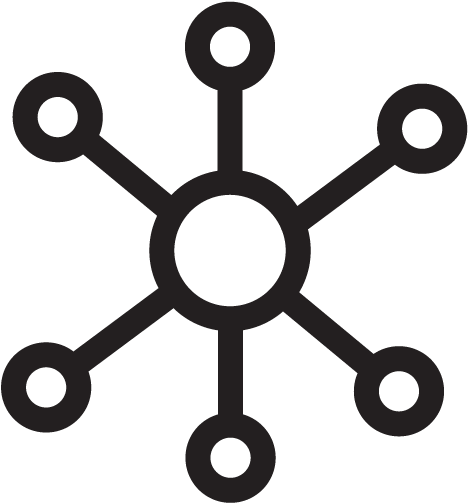 Data Collection Agent Clip Art - Hub And Spoke Icon (533x533)