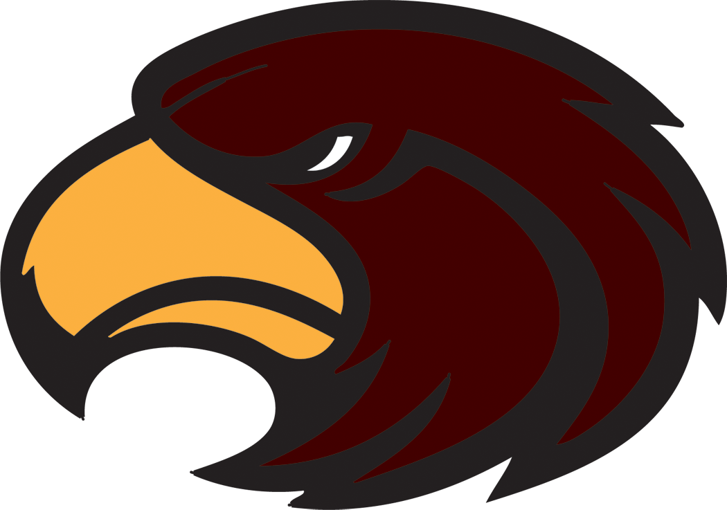 Eagle Head Maroon Transparent Left - Red Eagle Logo Png (1050x737)