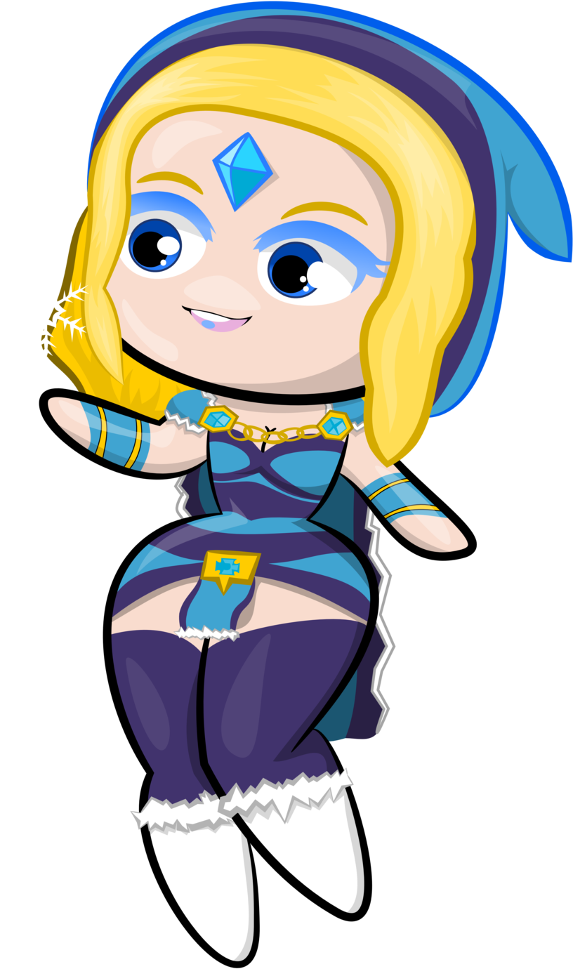 Inspiratiodakucing Dota 2 Crystal Maiden T-shirt Pattern - Cartoon (900x1406)