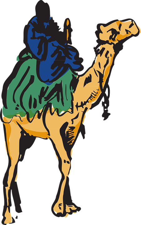 Camel Caravan Clipart Unta - Ride A Camel Png (452x720)