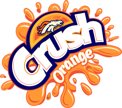Broncos Orange Crush T-shirt Design By Chrisfurguson - Denver Broncos Orange Crush (400x355)