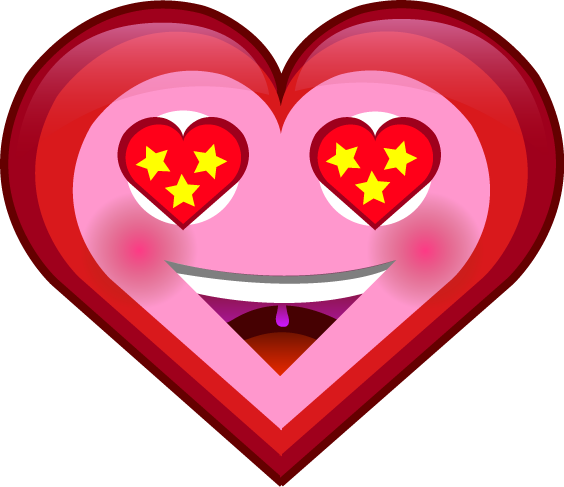 Super Love Heart Emoji By Emoteez - Emoji (564x487)