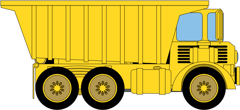 Collection Of 70 Truck Clipart Images - Yellow Dump Truck Cartoon (800x467)