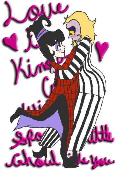 Valentine Beetlejuice Valentine's Day Beetlejuice Cartoon - Beetlejuice (382x583)