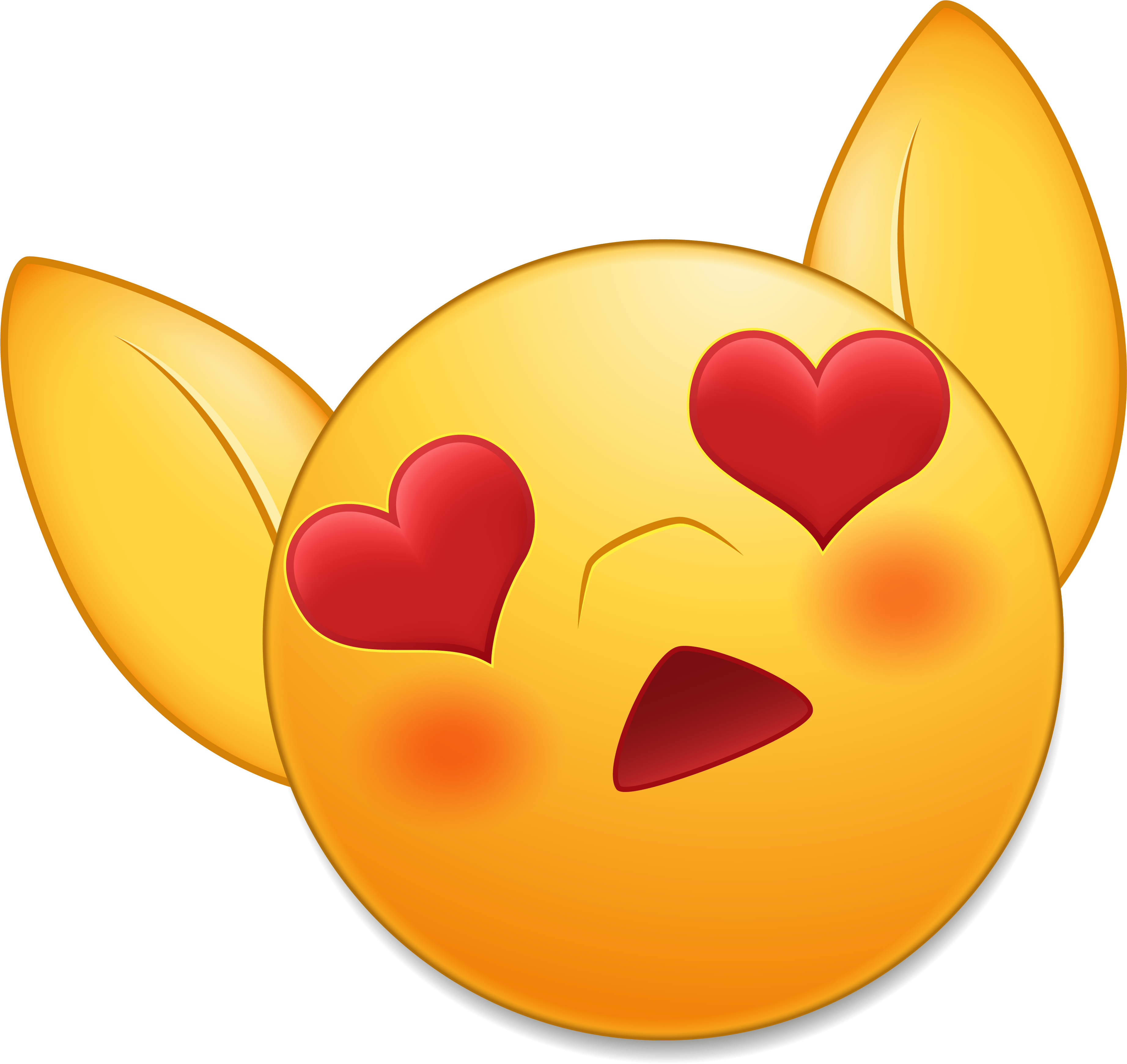 Heart World Emoji Day Pony Love - Blushing Emoji With Heart Eyes (4283x4283)