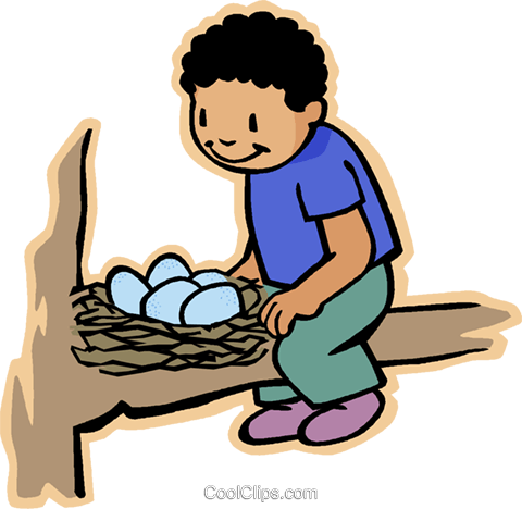 Boy Clipart Bird - Nest With Boy Clipart Png (480x468)