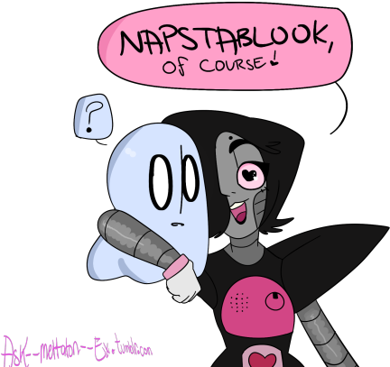 Image - Mettaton Ex And Blooky (500x412)