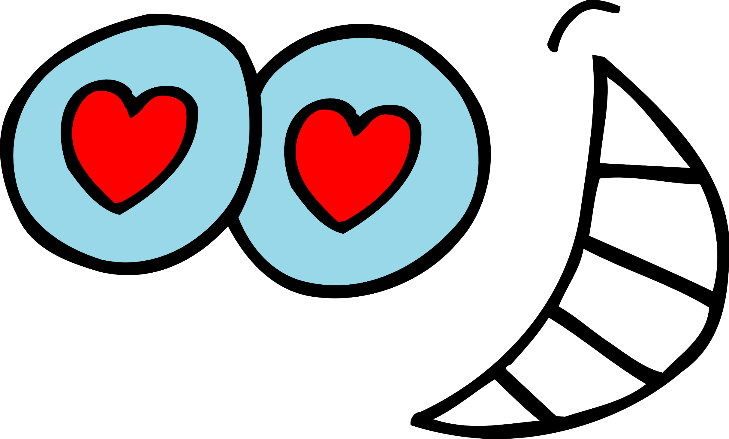 Clip Arts Related To - Heart Eyes Clipart (2429x1462)