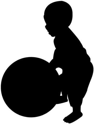 Kid Playing With Ball - Baby Feet Silhouette No Background (512x512)