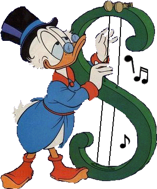 Uncle Scrooge Mcduck Wallpaper Titled Scrooge Mcduck - Scrooge Mcduck Loves Money (323x400)