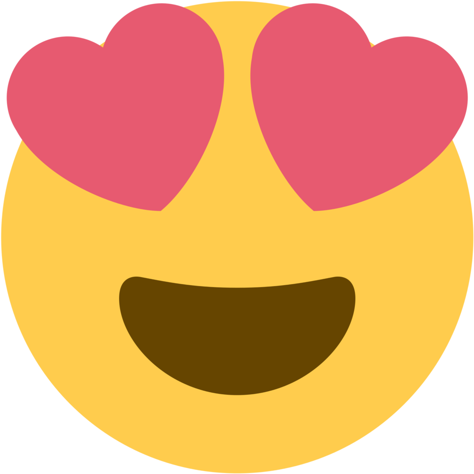 Heart Emoji Face - Smiley Face With Heart Eyes (1000x1000)