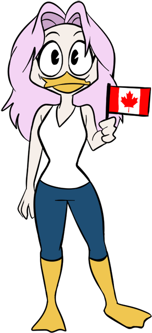 Ducktales Awoo Hoo By Miss Mal - Canada Flag (400x723)