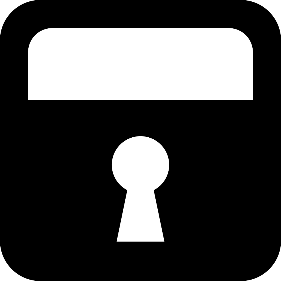 Lock Square Symbol With Keyhole Comments - Simbolo Fechadura (980x980)
