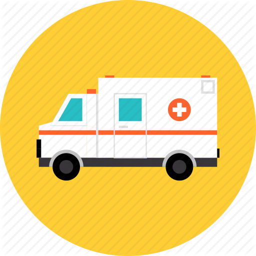 Emergency Medical Stations - Ambulance Flat Icon (512x512)