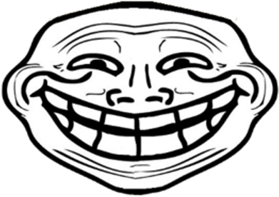 Troll Large Smile - Troll Face Transparent Background (850x635)
