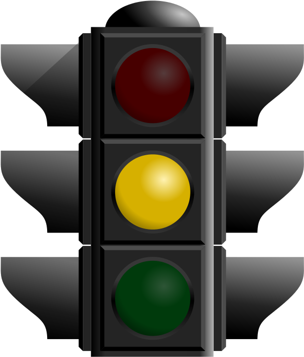File - Yellowtrafficlight - Svg - Red Traffic Light Icon (668x767)