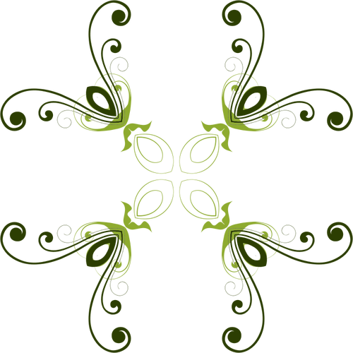 Green Flower Shape Vector Graphics - Flower Design In Png (500x500)