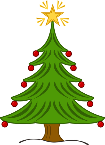 Weihnachtsbaum Vektor Design Public Domain Vektoren - Christmas Tree With Star (361x500)