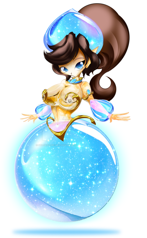 Genie Bubble Toy-laurel By Goldlinaric - Digital Art (786x1017)