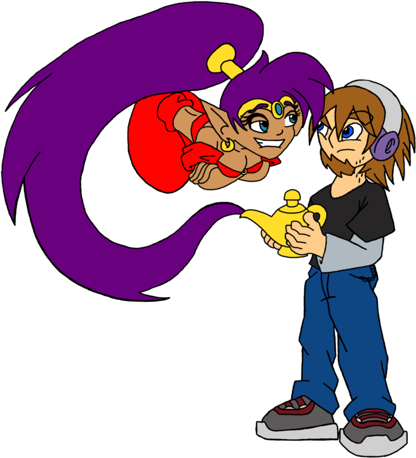 A Cheeky Half Genie Girl By Thejackedex - Cartoon Genie Girl (857x932)