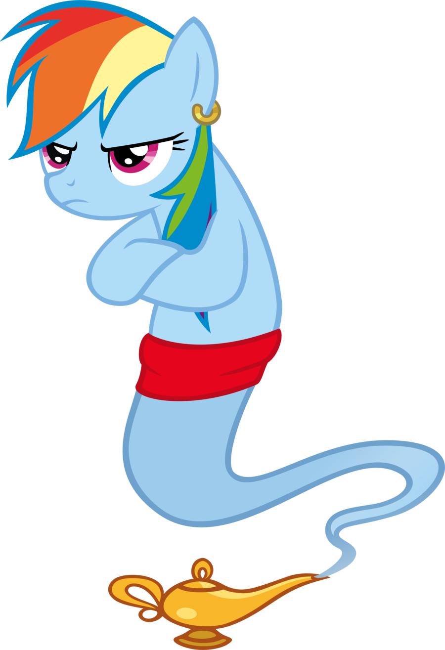 Rainbow Dash Princess Luna Applejack Pony Derpy Hooves - Mlp Genie Rainbow Dash (900x1315)