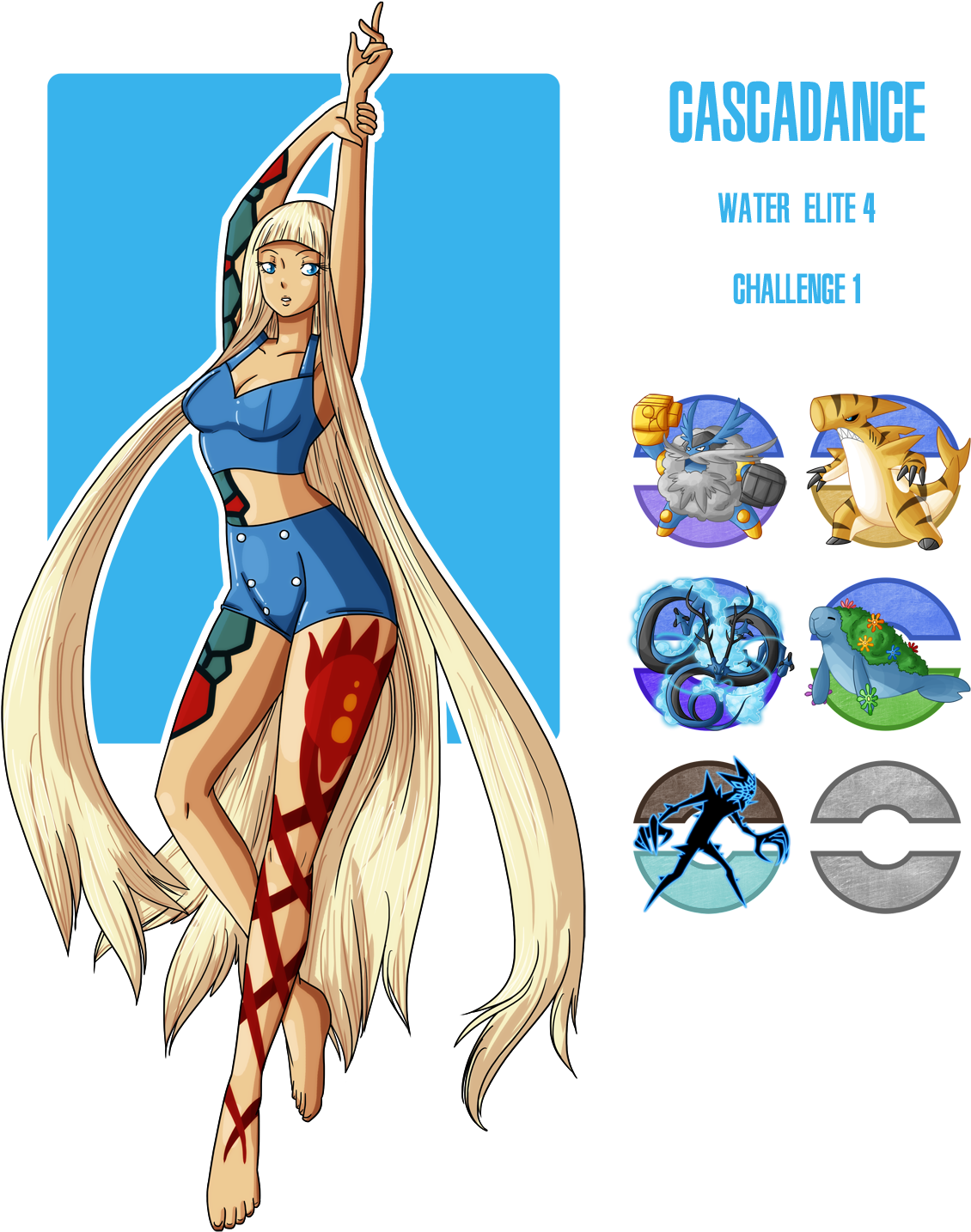 1 Water By Drcrafty Fakemon - Water Elite Four Fakemon (1200x1477)