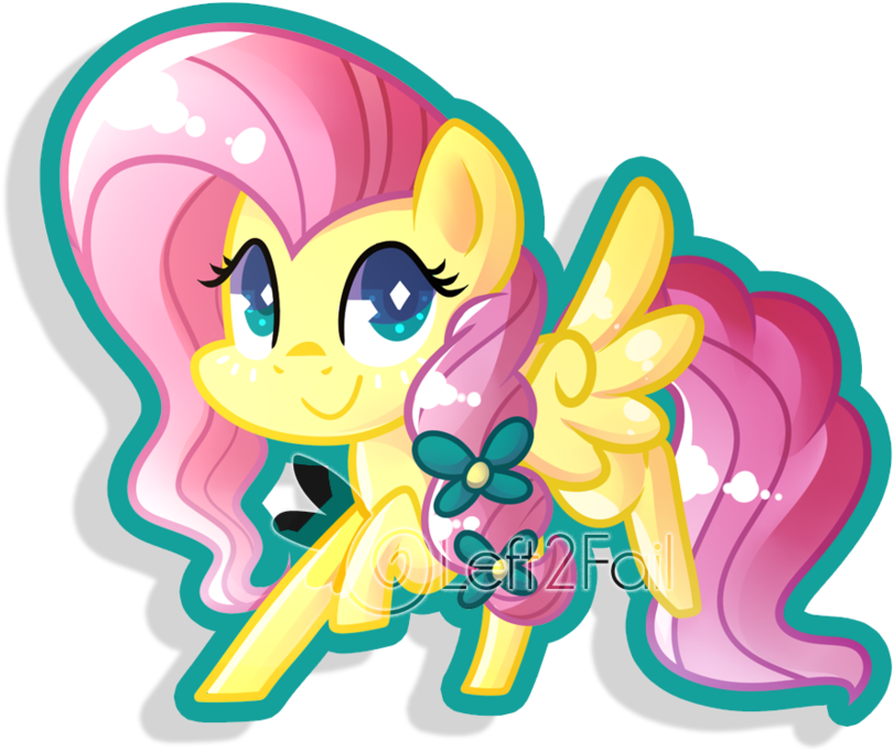 Chibi Crystal Fluttershy By Left2fail - Cartoon (900x788)