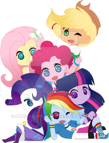 Chibi Eqg M6 By Spiritualpresence - My Little Pony: Equestria Girls (400x501)