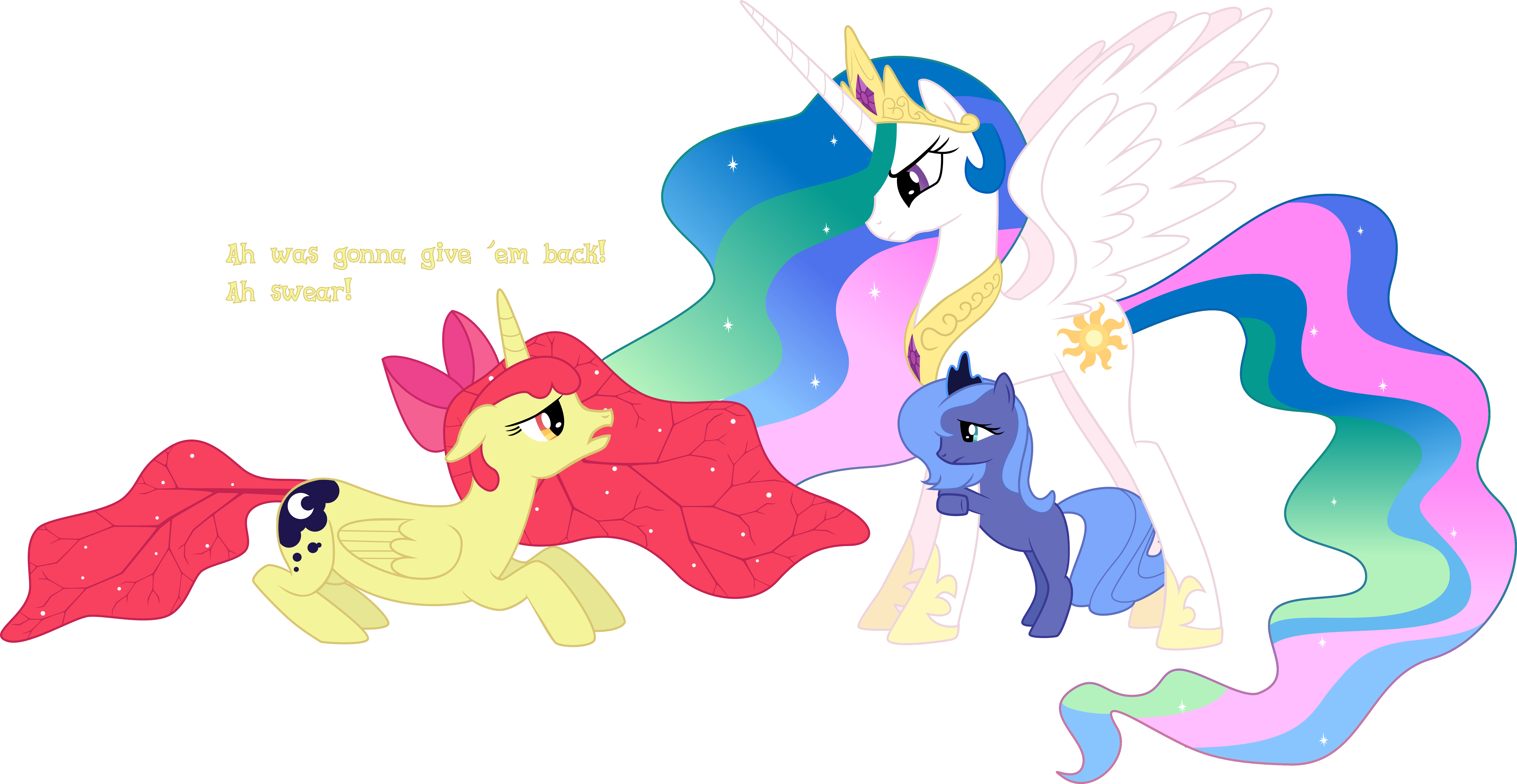 Alicorn, Alicornified, Angry, Apple Bloom, Artist - Sunset Shimmer As Elsa (7202x3723)