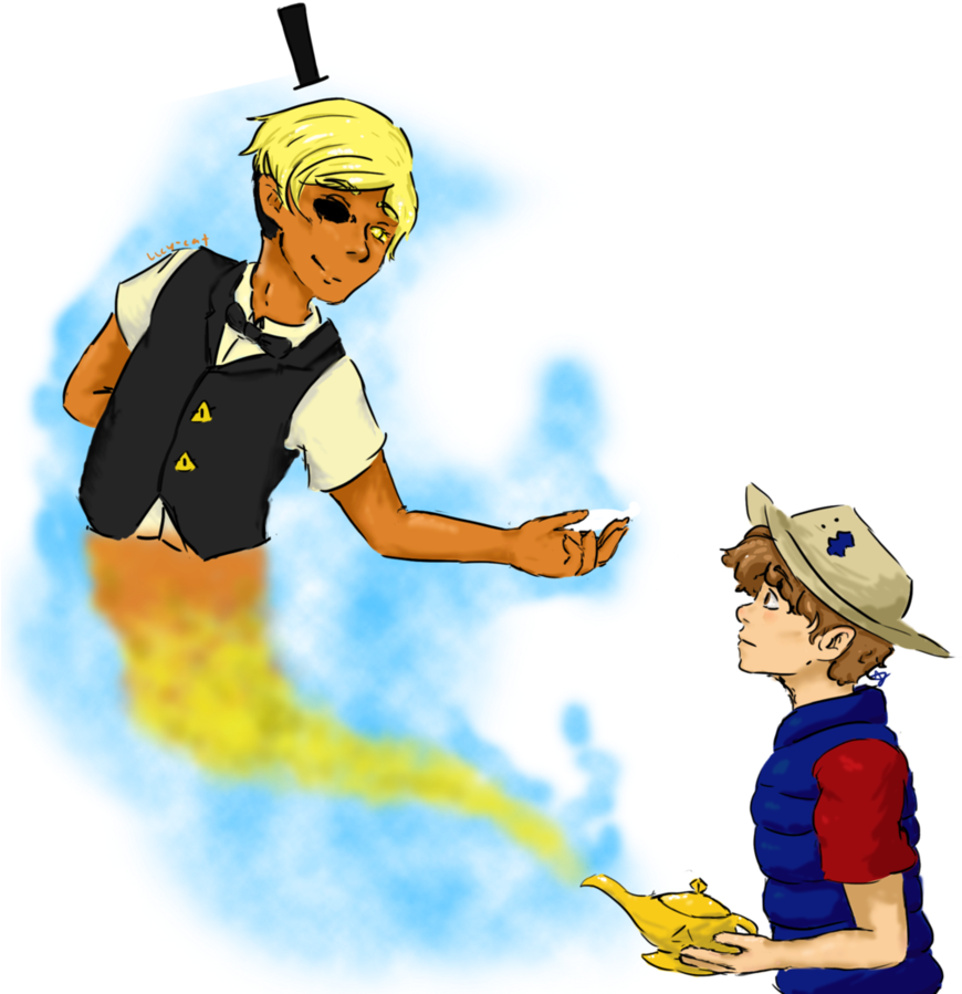 Billdip Genie Au By Whalesandburgers - Cartoon (884x903)