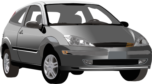 Vector Style Car On White Background Keychain (512x538)