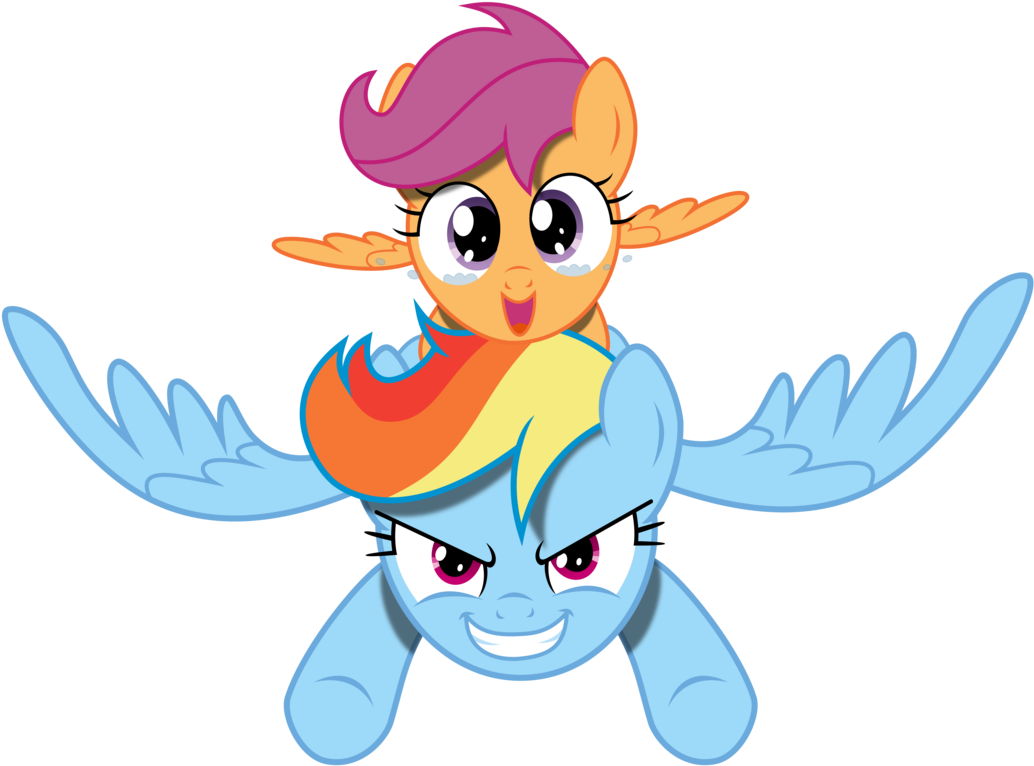 Rainbow Dash And Scootaloo (1035x772)