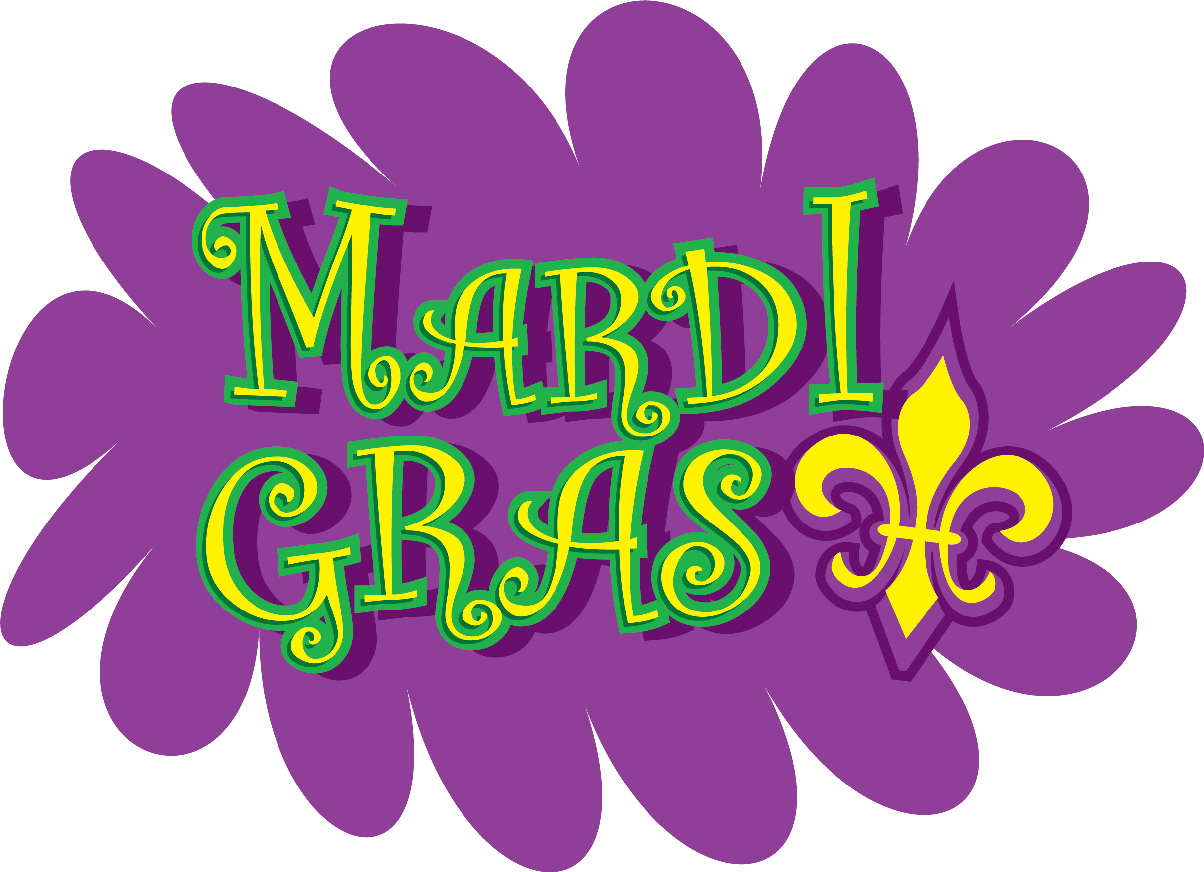 Mardi Gras Purple Clip Art - Illustration (2550x3300)