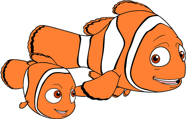 Squishy Nemo Clipart Image - Nemo And Marlin Clipart (650x422)