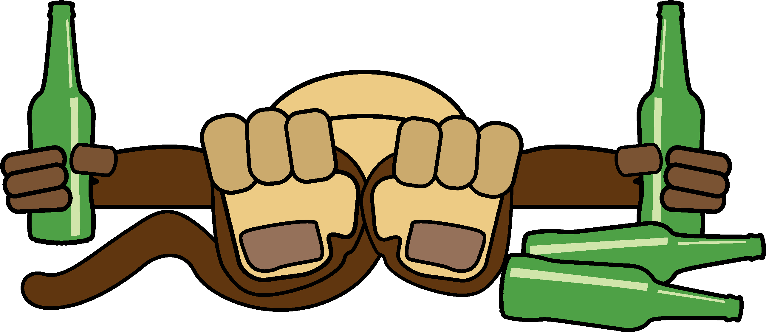 Drunkmonkey - Drunk Monkey Cartoon (3083x1451)