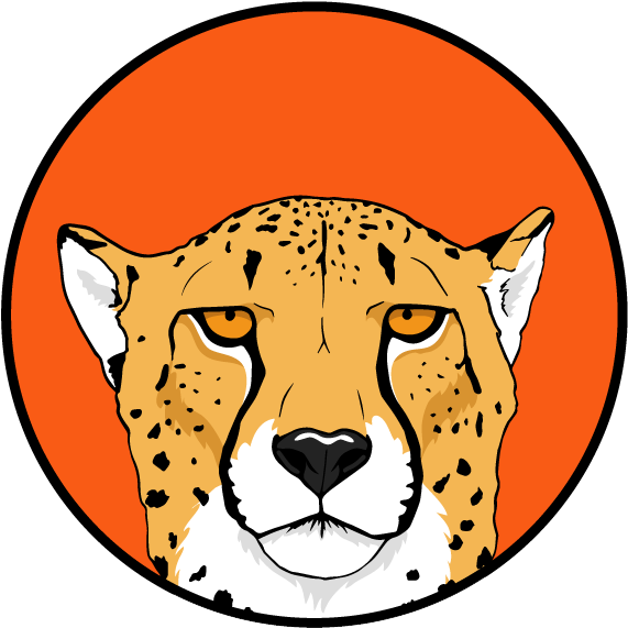 Cheetah - Cheetah Head Logo (594x584)