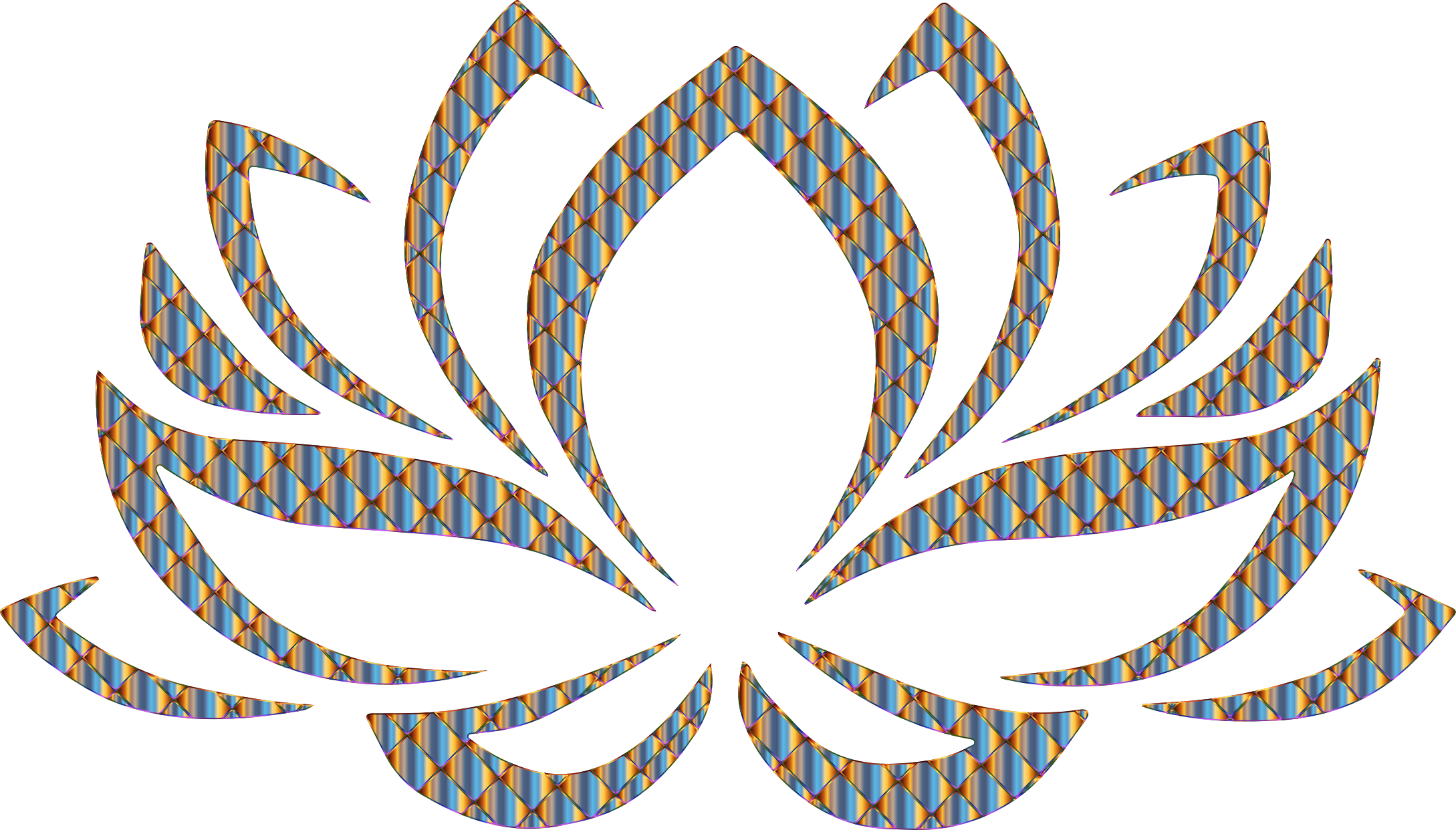 Lotus Flower 9 No Background - Lotus Flower Black And White Clipart (2178x1242)