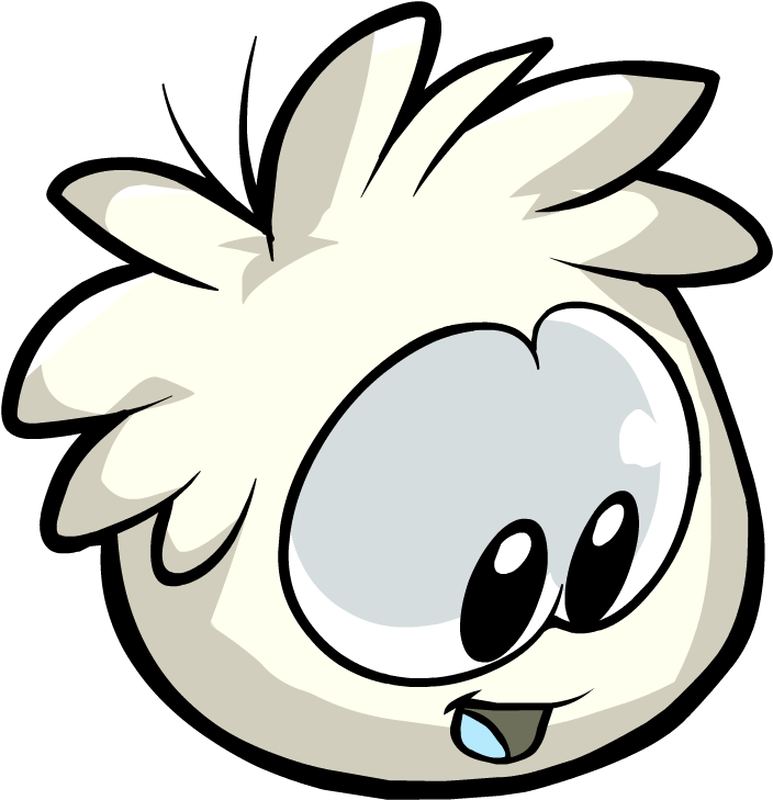 White Puffle - Club Penguin Puffles White (750x773)