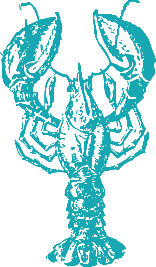 Vector Clip Art - Blue Lobster Clip Art (600x1025)