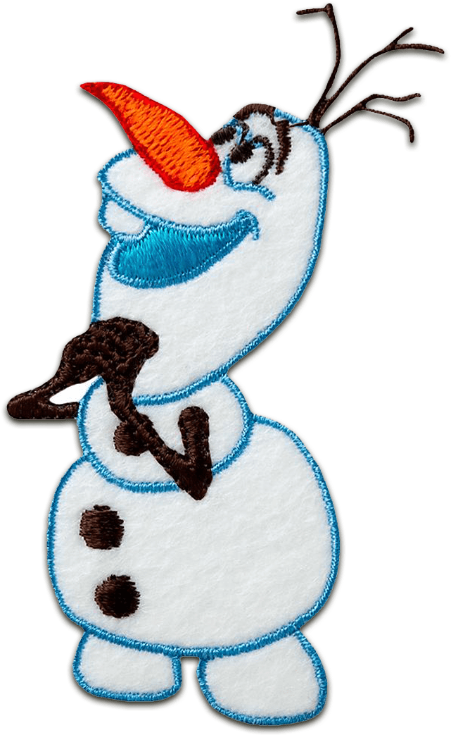 Aufnäher / Bügelbild - Schneemann Comic (1100x1100)