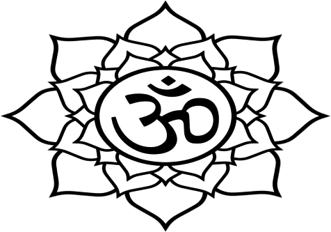 Black Lotus Flower White Drawings Coloring Trend Medium - Namaste Y'all Sticker (476x333)